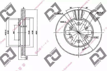 Тормозной диск DJ PARTS BD1055